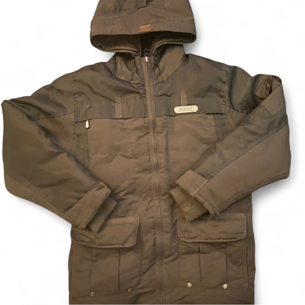 Kids Military Style Field Jacket - Brown